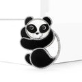 Alloy Enamel Panda Brooch Cute Animal Pin For Coats view 2