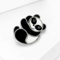 Alloy Enamel Panda Brooch Cute Animal Pin For Coats view 3
