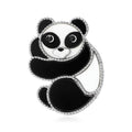 Alloy Enamel Panda Brooch Cute Animal Pin For Coats view 1
