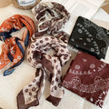 Floral Printed Cloth Scarf Sweater Necklace Maillard Vintage Old Money Light Luxury Accessory view 4