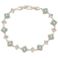 Korean Style Sparkling Zircon Diamond Clasp Copper Bangle Vintage Elegant Hand Jewelry view 5