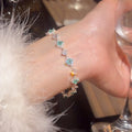 Korean Style Sparkling Zircon Diamond Clasp Copper Bangle Vintage Elegant Hand Jewelry view 4