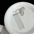 Elegant Rhinestone Wing Ear Cuff Clip On No Piercing Pearl Tassel Luxury Crystal Ear Bone Earrings view 4