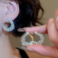 18K Gold Plated Copper Zircon Twisted Flower Ear Cuff Earrings Minimalist Geometric Jewelry view 2