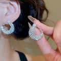 18K Gold Plated Copper Zircon Twisted Flower Ear Cuff Earrings Minimalist Geometric Jewelry view 4
