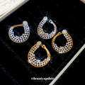 18K Gold Plated Copper Zircon Twisted Flower Ear Cuff Earrings Minimalist Geometric Jewelry view 3