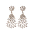 Vintage Court Style Rhinestone Faux Pearl Teardrop Drop Earrings With Silver Pin view 5