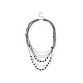 Dark Style Faux Crystal Beaded Multi Layer Geometric Round Sweater Necklace For Women view 5