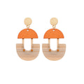 Light Luxury U-Shaped Resin Round Pendant Drop Earrings With Silver Needle Posts view 5