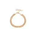 Rhinestone Wrap Chain Adjustable Copper Bangle Vintage Geometric Round Light Luxury Bracelet view 5