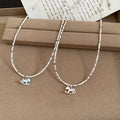 Light Luxury Glass Crystal Beaded Enamel Horse Pendant Sweater Necklace For Women view 3