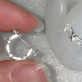 Copper U Shape Zircon Stud Earrings For Women, Korean Minimalist Light Luxury Round Design view 2