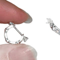 Copper U Shape Zircon Stud Earrings For Women, Korean Minimalist Light Luxury Round Design view 5
