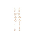 Light Luxury Alloy Geometric Pearl Stud Earrings Jewelry Set With Rhinestone Accents view 5