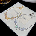 18K Gold Plated Zircon Flower Butterfly Bangle Light Luxury Fashion Jewelry For Women view 2