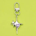 Metal Cross Star Heart Zircon Keychain Bag Charm Gift view 4