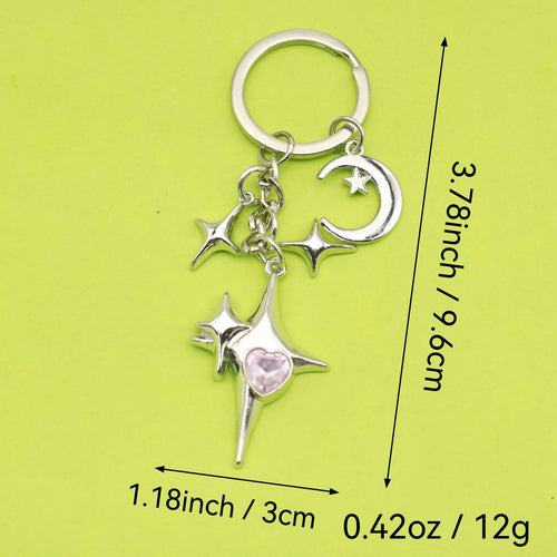 Zinc Alloy Zircon Four Point Star Jewelry Findings Accessories for DIY Jewelry Making – Gold