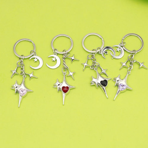 Zinc Alloy Zircon Four Point Star Jewelry Findings Accessories for DIY Jewelry Making – Gold