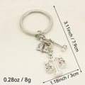 Zinc Alloy Justice Scale Book Gavel Keychain Law Student Gift view 2