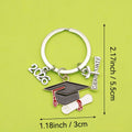 Enamel Alloy Graduation Cap Keychain Bag Charm Student Gift view 2