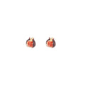 Elegant Chinese Style Red Pomegranate Rhinestone Micro Pave Alloy Silver Needle Stud Earrings view 5