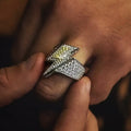 Lightning Micro Pave Zircon Ring Punk Street Style Niche Fashion Single Finger Jewelry view 2