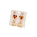 Minimalist Wool Yarn Leopard Geometric Rhinestone Stud Earrings Jewelry Set For Women view 5