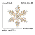 Alloy Rhinestone Snowflake Brooch Pin For Sweaters And V-Neck Shirts view 4
