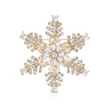 Alloy Rhinestone Snowflake Brooch Pin For Sweaters And V-Neck Shirts view 1