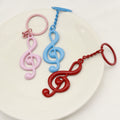 Zinc Alloy Music Note Keychain for Car Bag Accessory view 3