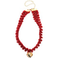 Light Luxury Knit Cord Bell Pendant Collarbone Necklace Round Geometric Elegant Choker view 5