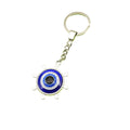 Metal Blue Evil Eye Keychain Lucky Car Key Ring view 5