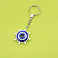 Metal Blue Evil Eye Keychain Lucky Car Key Ring view 1