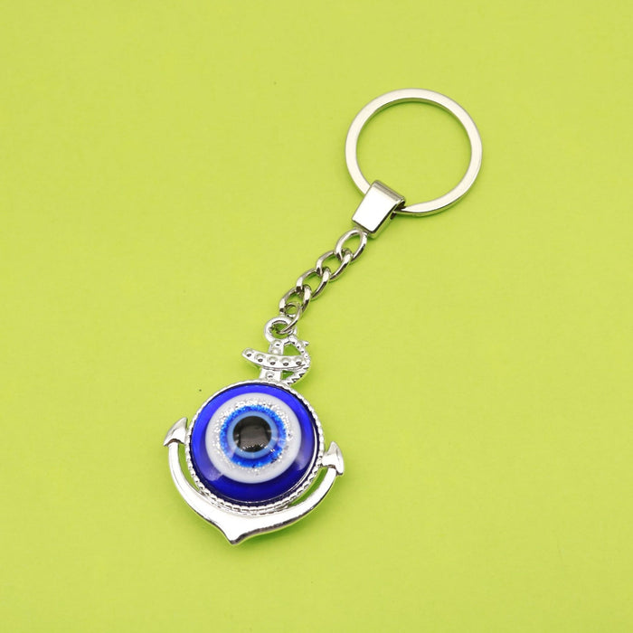 Zinc Alloy Blue Evil Eye Keychain Car Key Ring