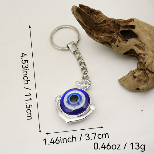 Zinc Alloy Blue Evil Eye Keychain Car Key Ring