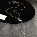 Copper Zircon Twisted Letter S Pendant Sweater Necklace Light Luxury Minimalist Jewelry view 2