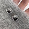 Korean Sparkling Zircon Crystal Flower Stud Earrings For Women Light Luxury OL Fashion Jewelry view 3