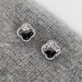 Korean Sparkling Zircon Crystal Flower Stud Earrings For Women Light Luxury OL Fashion Jewelry view 1