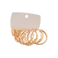 Iron Geometric Twisted Round Hoop Earrings Jewelry Set, Minimalist European Style view 5