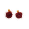 Plush Ball Zircon Firework Drop Earrings With Silver Needle Posts, Geometric OL Style view 5