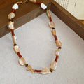 Ethnic Style Irregular Shell Beaded Necklace For Women Geometric Mother Of Pearl Choker view 4