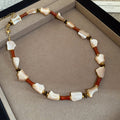 Ethnic Style Irregular Shell Beaded Necklace For Women Geometric Mother Of Pearl Choker view 2