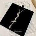 Light Luxury Copper Rhinestone Snake Pendant Clavicle Sweater Necklace For Women view 2