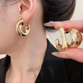 Smooth Round Resin Stud Earrings Jewelry Set Minimalist Geometric European American Style view 2