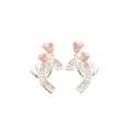 Light Luxury Copper Flower Cross Stud Earrings With Silver Pins For Daily Commute Style view 5
