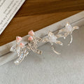 Light Luxury Copper Flower Cross Stud Earrings With Silver Pins For Daily Commute Style view 3