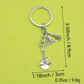 Zinc Alloy Drum Set Keychain Music Lover Backpack Gift view 2