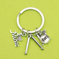 Zinc Alloy Drum Set Keychain Music Lover Backpack Gift view 4