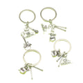 Zinc Alloy Drum Set Keychain Music Lover Backpack Gift view 5