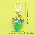 Zinc Alloy Strawberry Heart Keychain For Sweet Bag Charm view 2